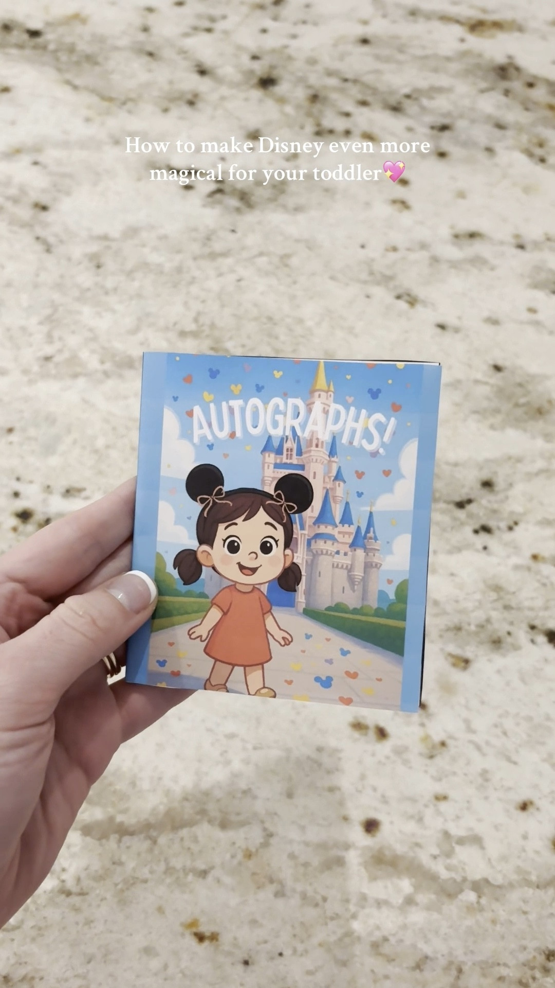 I made my daughter her very own Disney autograph book for our trip, and it ended up being one of the sweetest things ever 🥹💖 She was too nervous to meet the masked characters, but she loved meeting the princesses—and this little book helped so much with her nerves. Having something to give them made the whole experience less scary, and she was so excited to get their autographs! Even though she was super quiet in the moment, the second we left she lit up, flipping to their page with so much pride 🏰✨ She’d look back at them with the biggest smile🥹

I made the book super simply—just printed blank pages, stapled them together, and used a ChatGPT generated cartoon image of her in front of the castle. If you’ve got a little one who’s shy but curious about meeting characters, this might be a great way to make it feel more magical for them too 💫

#LTKGiftGuide #LTKTravel #LTKKids