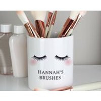 Personalised Eyelashes Ceramic Storage Pot Valentines Gift for Her Make Up Brushes Holder Gift for H | Etsy (US)