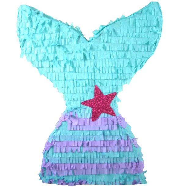 Glittery Mermaid Tail Party Pinata, Purple & Teal Party Decoration, 15.5 in x 19.75 in | Walmart (US)
