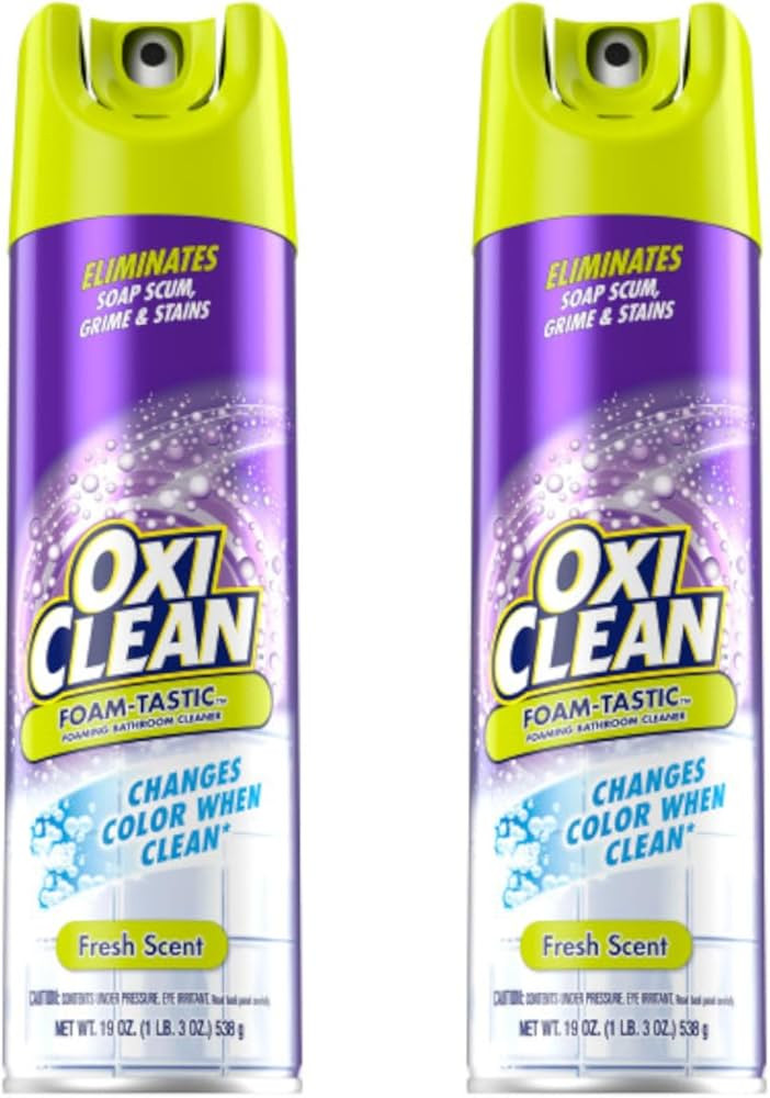 OxiClean Foam-Tastic Fresh Scent Bathroom Cleaner Twin Pack 2-19 oz. Aerosol Cans | Amazon (US)