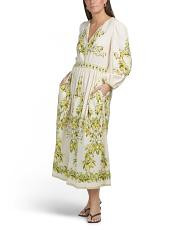 Puff Sleeve V-neck Maxi Dress | TJ Maxx