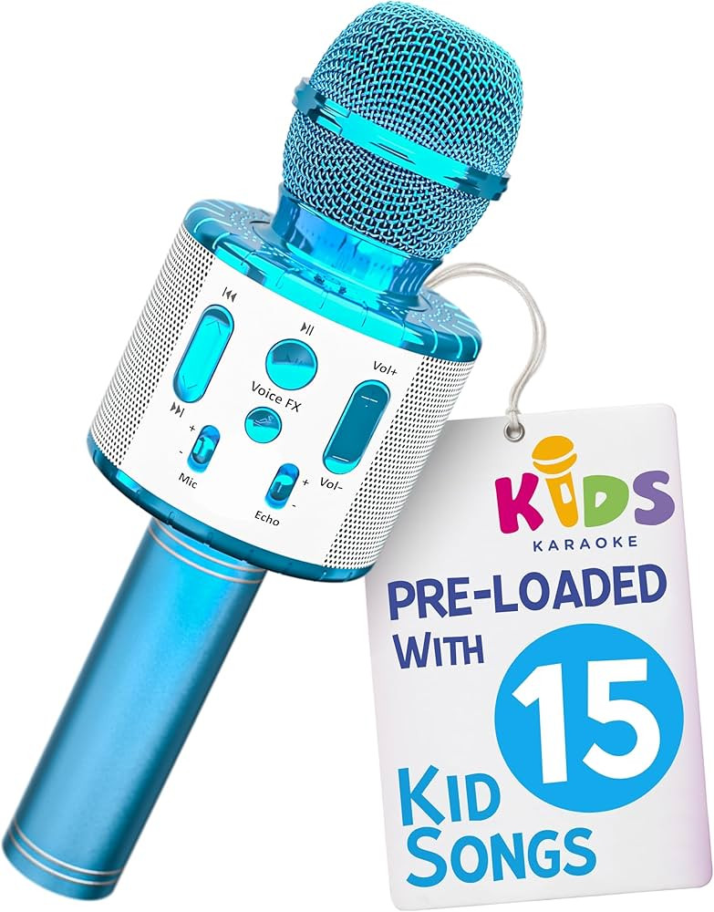 Move2Play, Kids Karaoke Microphone | Includes Bluetooth & Pre-Loaded Nursery Rhymes | Birthday Gi... | Amazon (US)