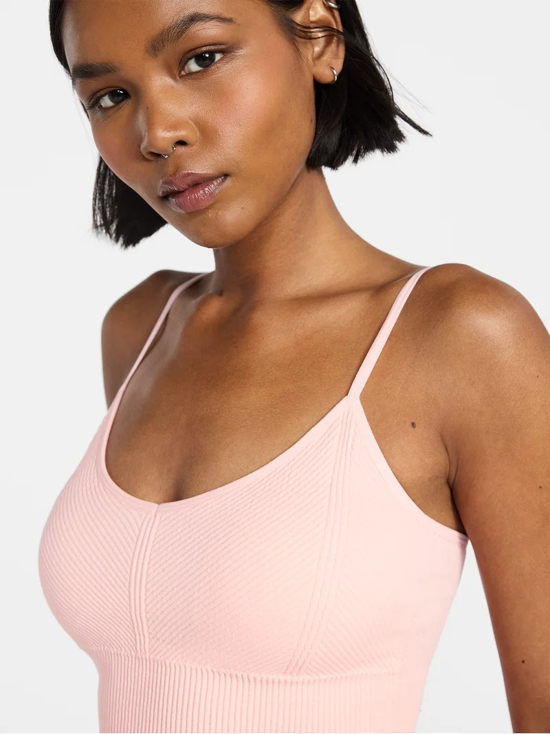 No Boundaries Textured V-Neck Cami Top, Women's XXS-XXL | Walmart (US)