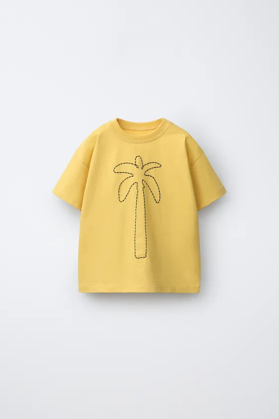 EMBROIDERED PALM TREE T-SHIRT | Zara US