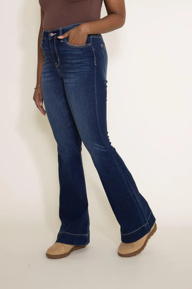 Judy Blue High Rise Trouser Flare Jeans for Women | Glik's