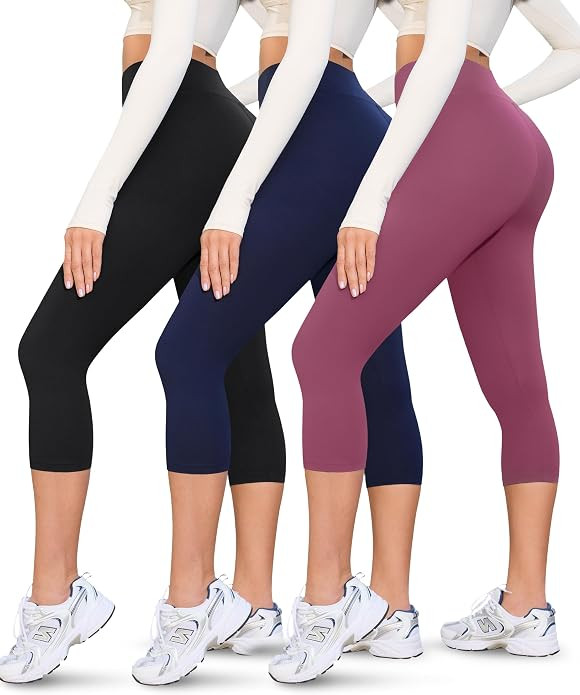 VALANDY Creamlush 3 Pack High Waisted Leggings for Women Buttery Soft | Amazon (US)
