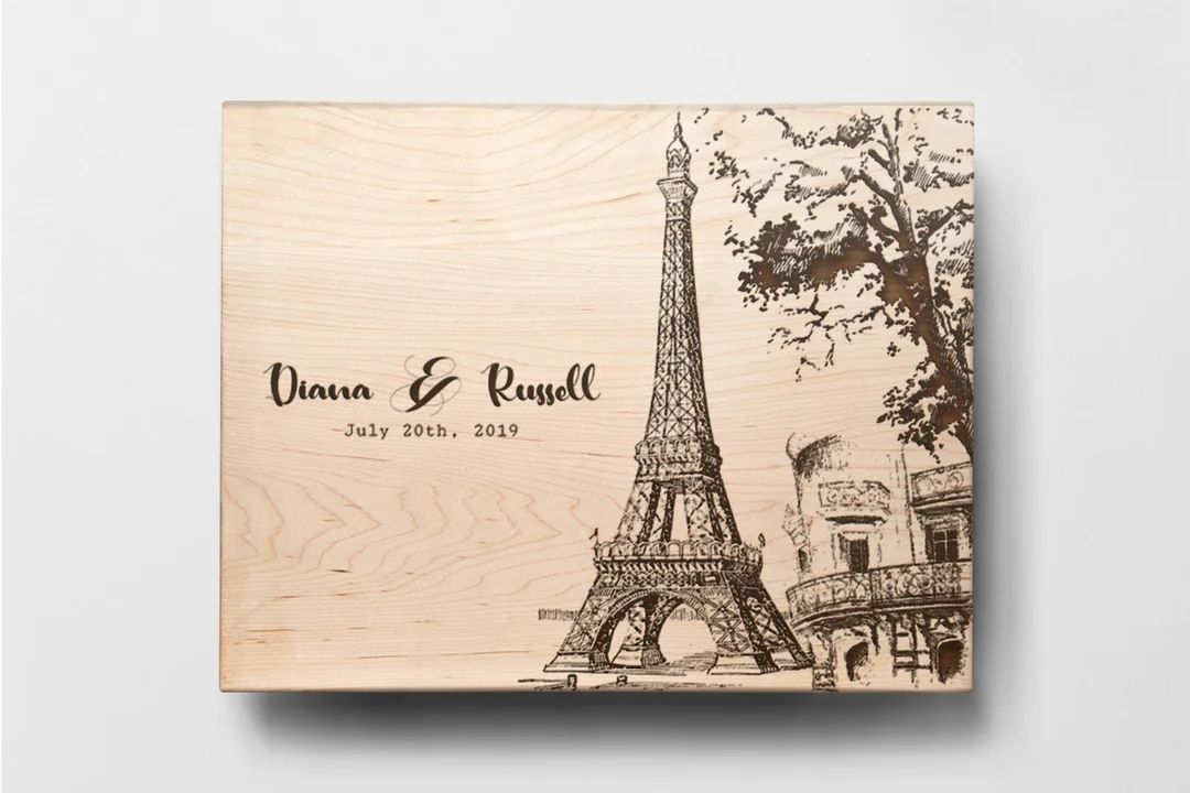Paris Cutting Board Personalized Engraved Eiffel Tower on - Etsy | Etsy (US)