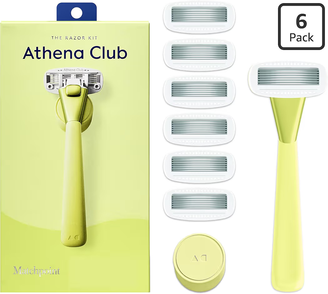 Athena Club Women's Razor Shave Kit, 1 Matchpoint Razor Handle + 6 Blade Refills | Amazon (US)