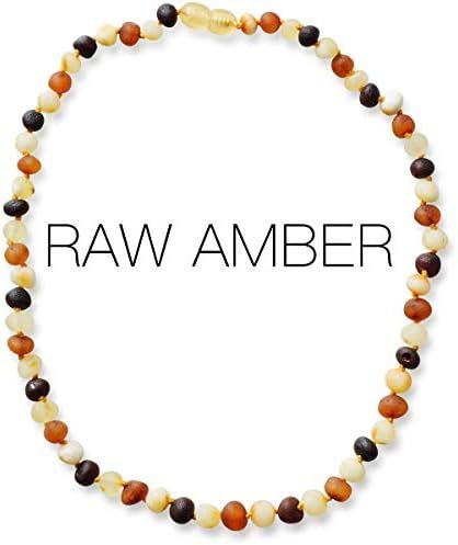 Meraki Baltic Amber Necklace - Raw Unpolished Baroque Baltic Amber Necklace | Certified Genuine B... | Amazon (US)