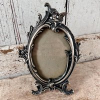 Oval Frame Pewter Ornate Frame With Angel Vintage Small Size | Etsy (US)