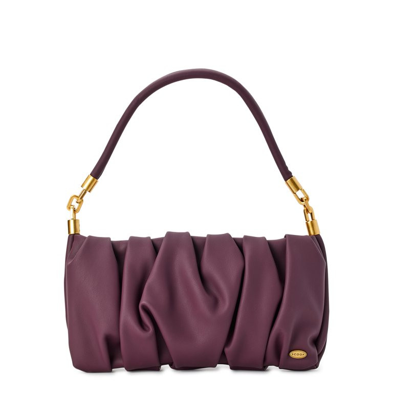 Scoop Women's Ruched Shoulder Bag Purple - Walmart.com | Walmart (US)