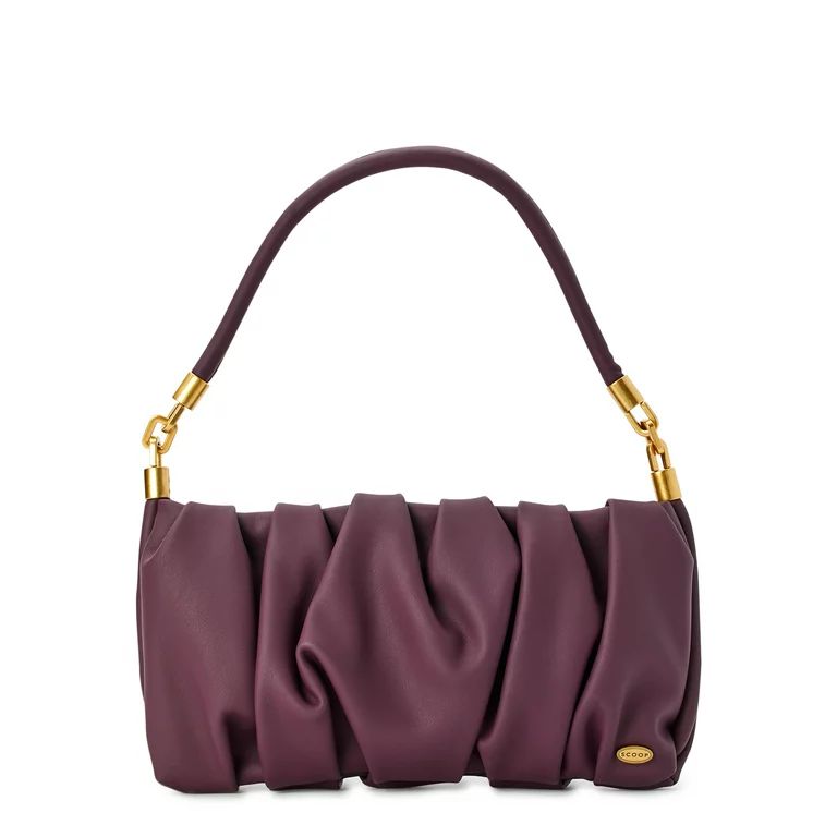 Scoop Women's Ruched Shoulder Bag Purple | Walmart (US)