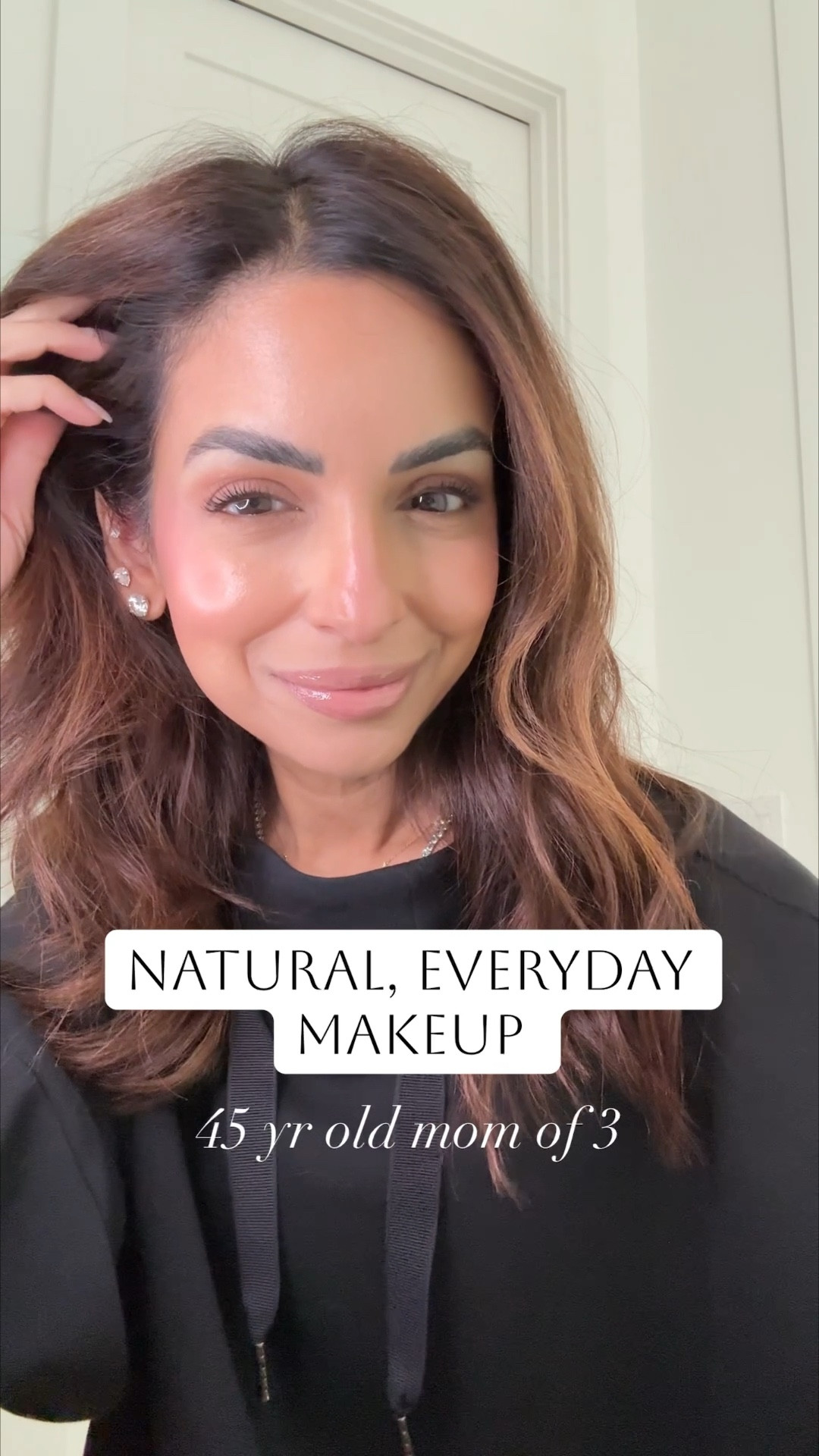 Everyday natural, mom friendly makeup routine. Shade names listed below 
1) color changing SPF- wearing shade medium 
2) color corrector shade medium 
3) concealer shade 14
4)  undereye translucent setting powder 
5) bronzer medium tan
6) blush nude peach 
7) eye shadow shade 25
8) eye liner perfect brown 
9) liner honey beige 
10) lipstick daisy girl
11) lip balm milk tea 

#LTKOver40 #LTKgrwm #LTKBeauty