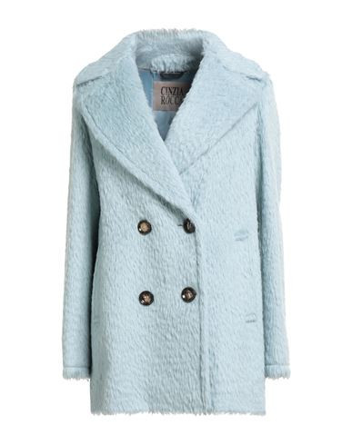 Cinzia Rocca Woman Coat Sky blue Size 12 Alpaca wool, Wool, Polyamide | YOOX (US)