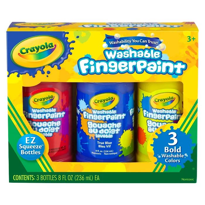 Crayola Bold Washable Fingerpaint 3ct 8oz | Target