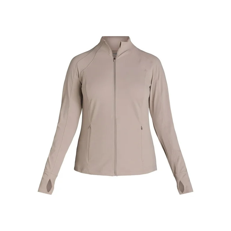 Avia Women's and Women's Plus SoftSculpt Zip-Up Active Jacket, Sizes XS-4X - Walmart.com | Walmart (US)