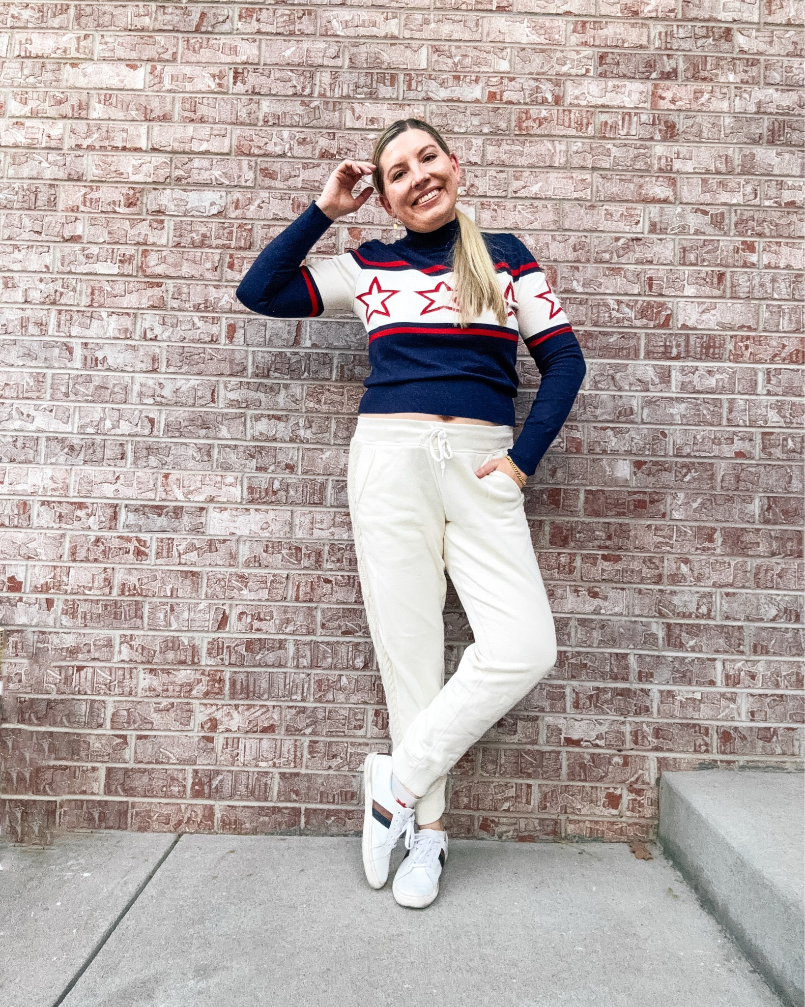 Après - Look 13
A curated style series 

One of my favorite pieces to rent is always a sweater. They tend to be easy to fit, so you don’t have to stress too much about sizing, and you can try different styles depending on your mood. This cute sweater is currently available for rent… 👀 Linking for you, of course.
Anyhow - I love elevated casual wear and this look is an ode to my favorite formula for a comfy yet fun fit.

Sweater - Alexia Admor
Joggers - Polo Ralph Lauren
Shoes - Lauren Ralph Lauren
Earrings - Louis Vuitton
Bracelet - Dillards

#LTKTall #LTKootd #LTKSeasonal