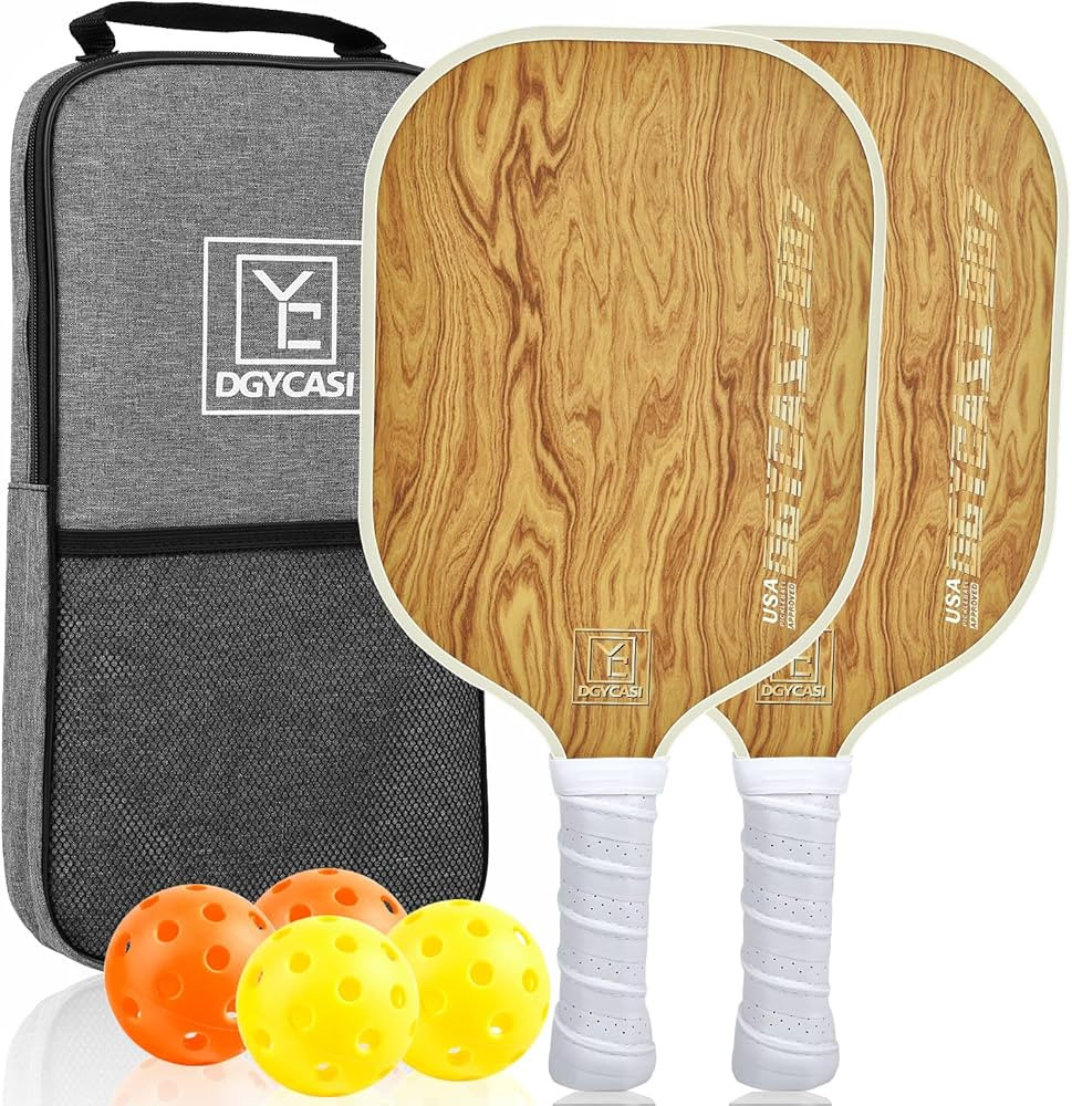 Pickleball Paddles Set of 2, 2025 USAPA Approved Pickleball Set, Fiberglass Lightweight Pickle Ba... | Amazon (US)