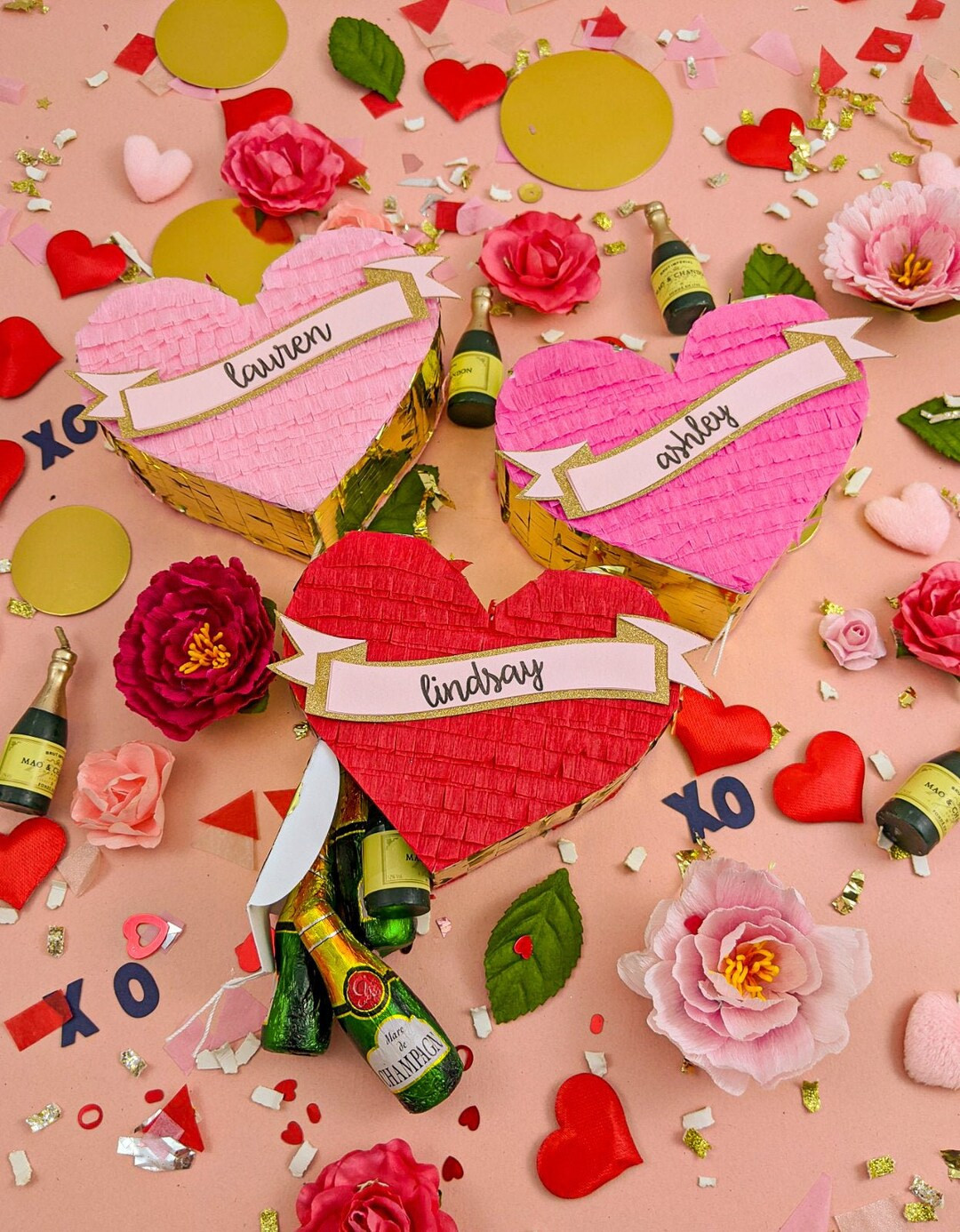 Mini Heart Piñata (1) Gold, Personalized Bridesmaid Proposal, Galentines Day, Valentines Gift, B... | Etsy (US)