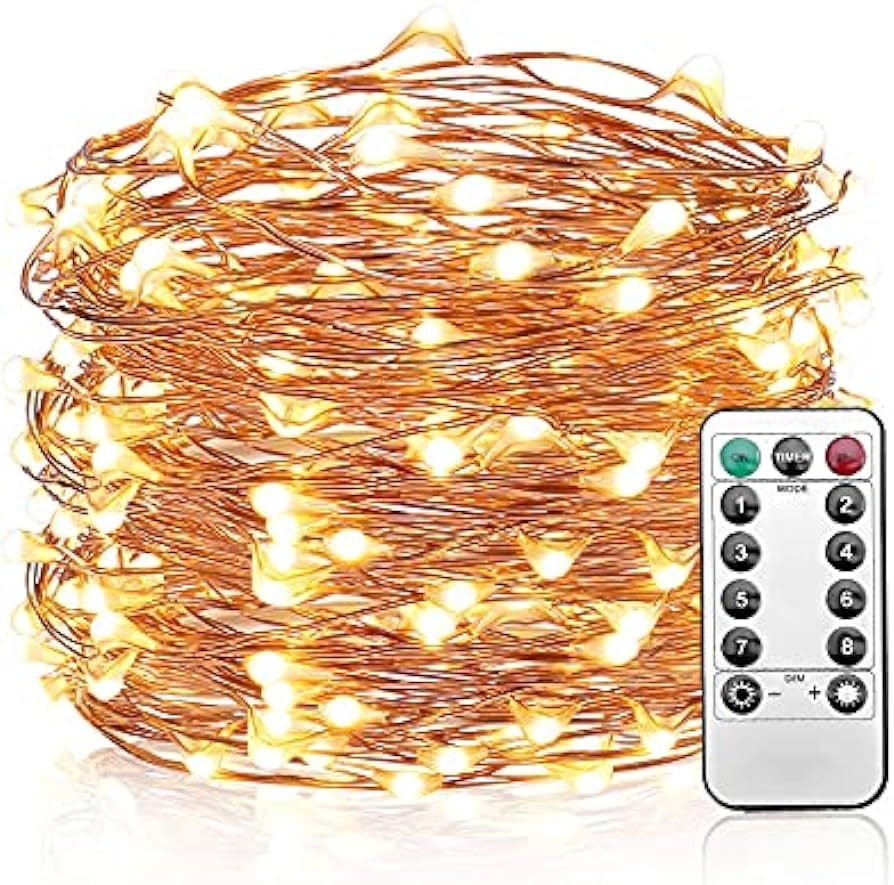 Mikasol Fairy String Lights, 1 Packs Led Fairy Lights Battery Operated Waterproof Copper Wire wit... | Amazon (US)