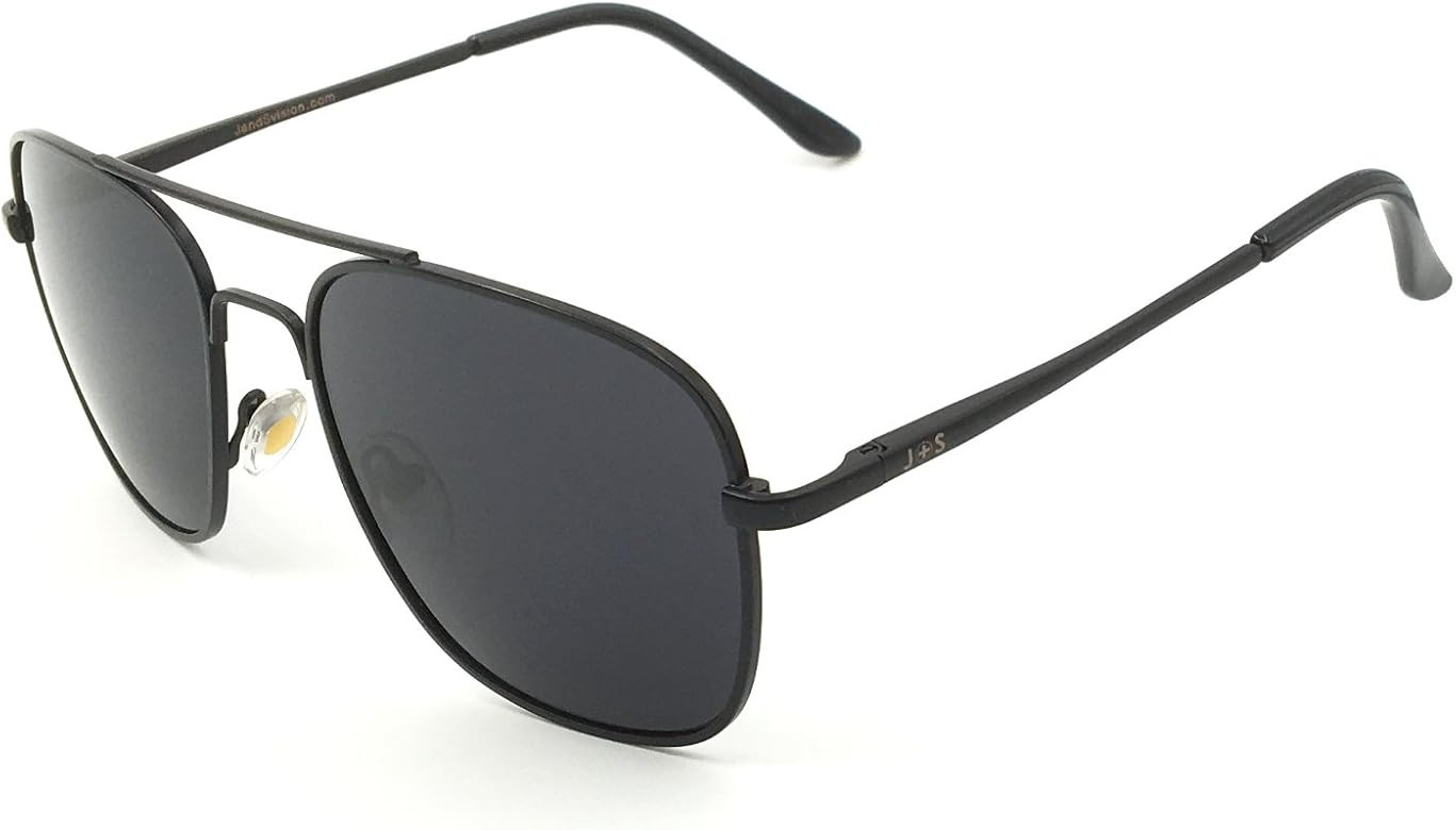 Amazon.com: J+S Premium Military Style Classic Aviator Sunglasses, Polarized, 100% UV protection ... | Amazon (US)