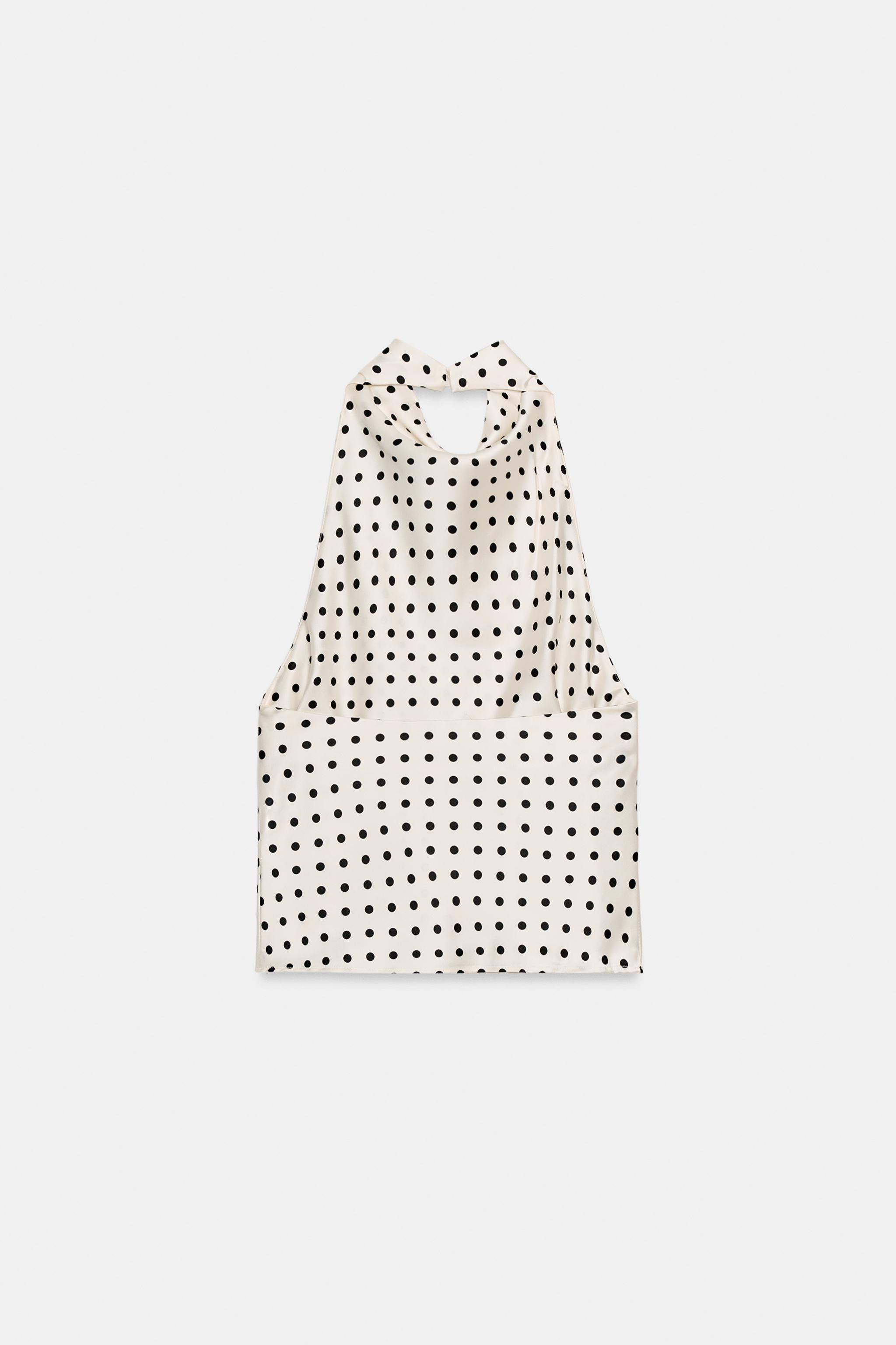SATIN EFFECT ANIMAL PRINT HALTER TOP | Zara US