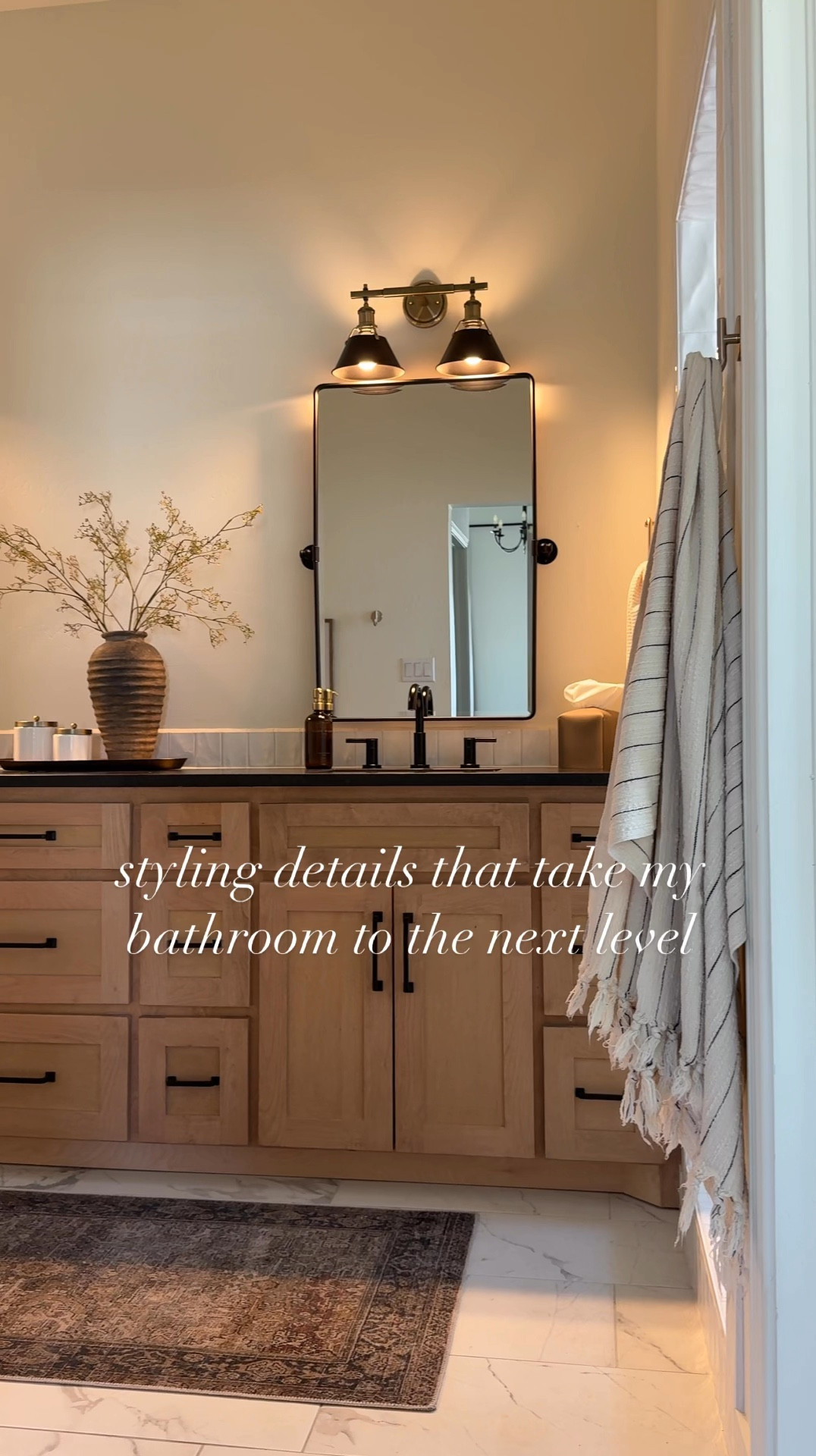 it’s all in the styling 🤌


Bathroom vanity, bathroom decor, canisters, tilt mirrors, iron hardware, vintage runner, modern organic



#LTKHome #LTKStyleTip