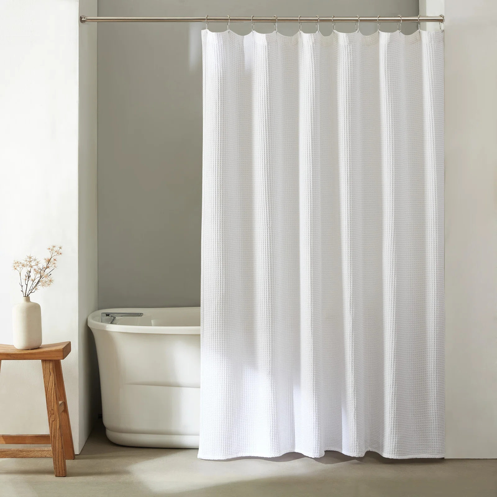 Essence Calvin Klein Waffle Solid Shower Curtain | Wayfair North America