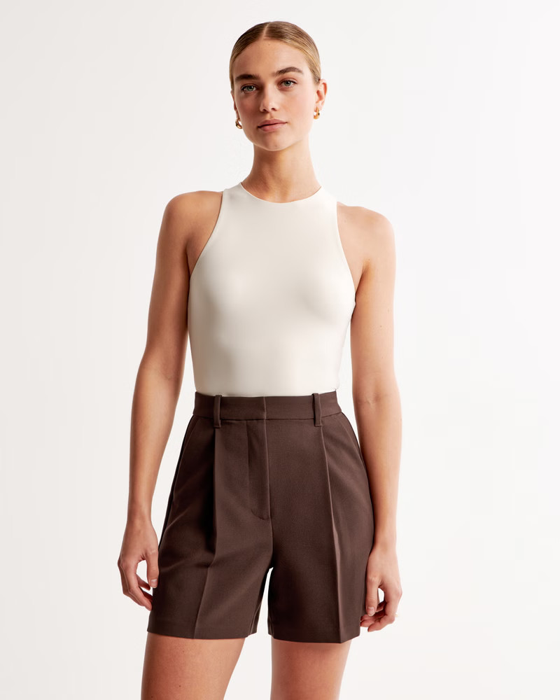 Women's Ultra High Rise Tailored Short | Women's Bottoms | Abercrombie.com | Abercrombie & Fitch (US)