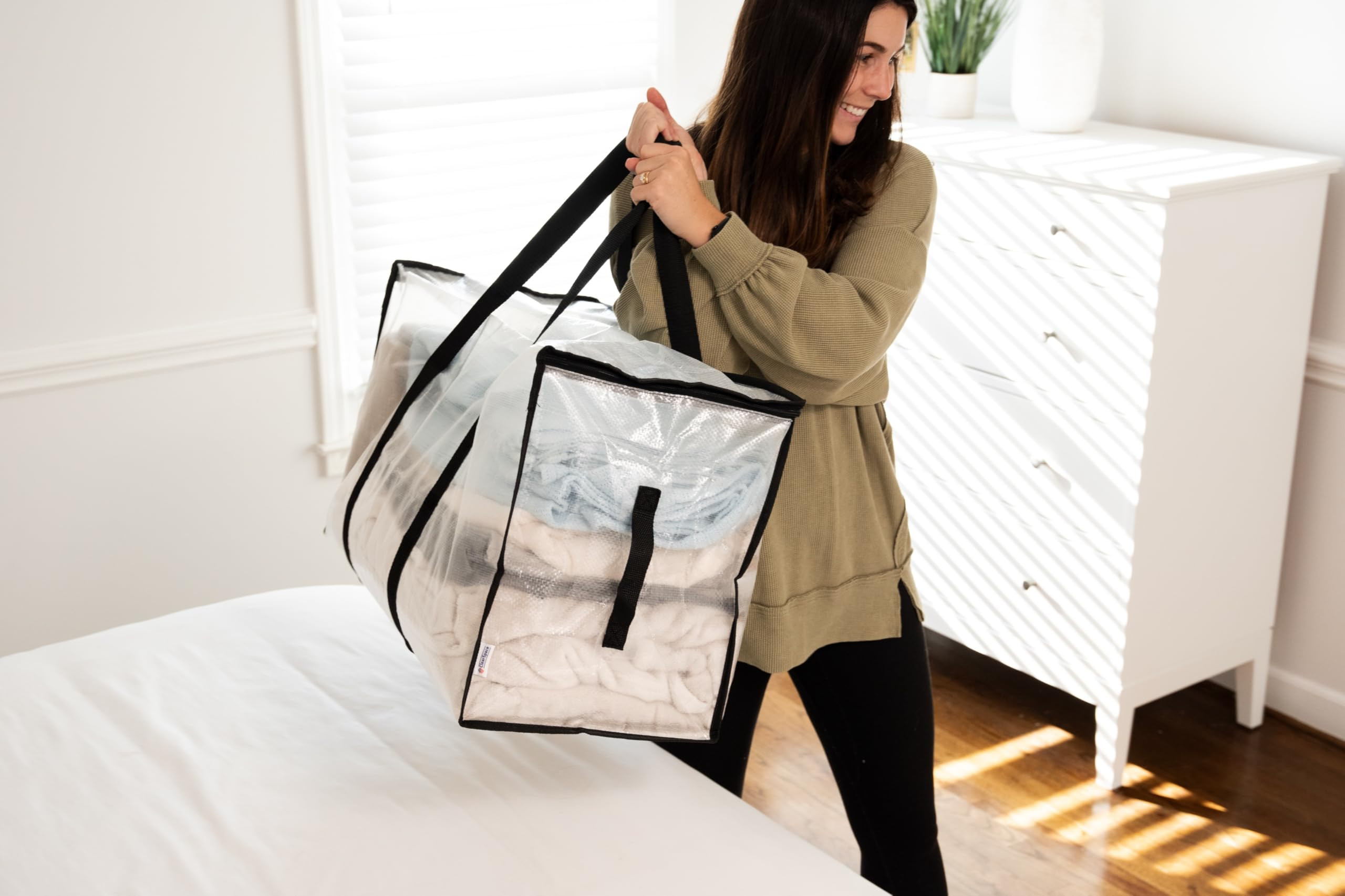 ClearSpace Oversized Moving Bags or Storage Bag – Large Moving Boxes with Backpack Straps, Zipp... | Amazon (US)