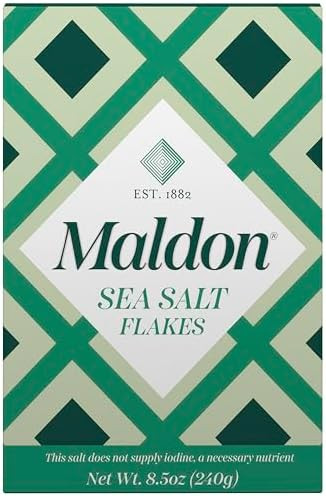 Maldon Salt, Sea Salt Flakes, 8.5 oz (240 g), Kosher, Natural, Handcrafted, Gourmet, Pyramid Crys... | Amazon (US)