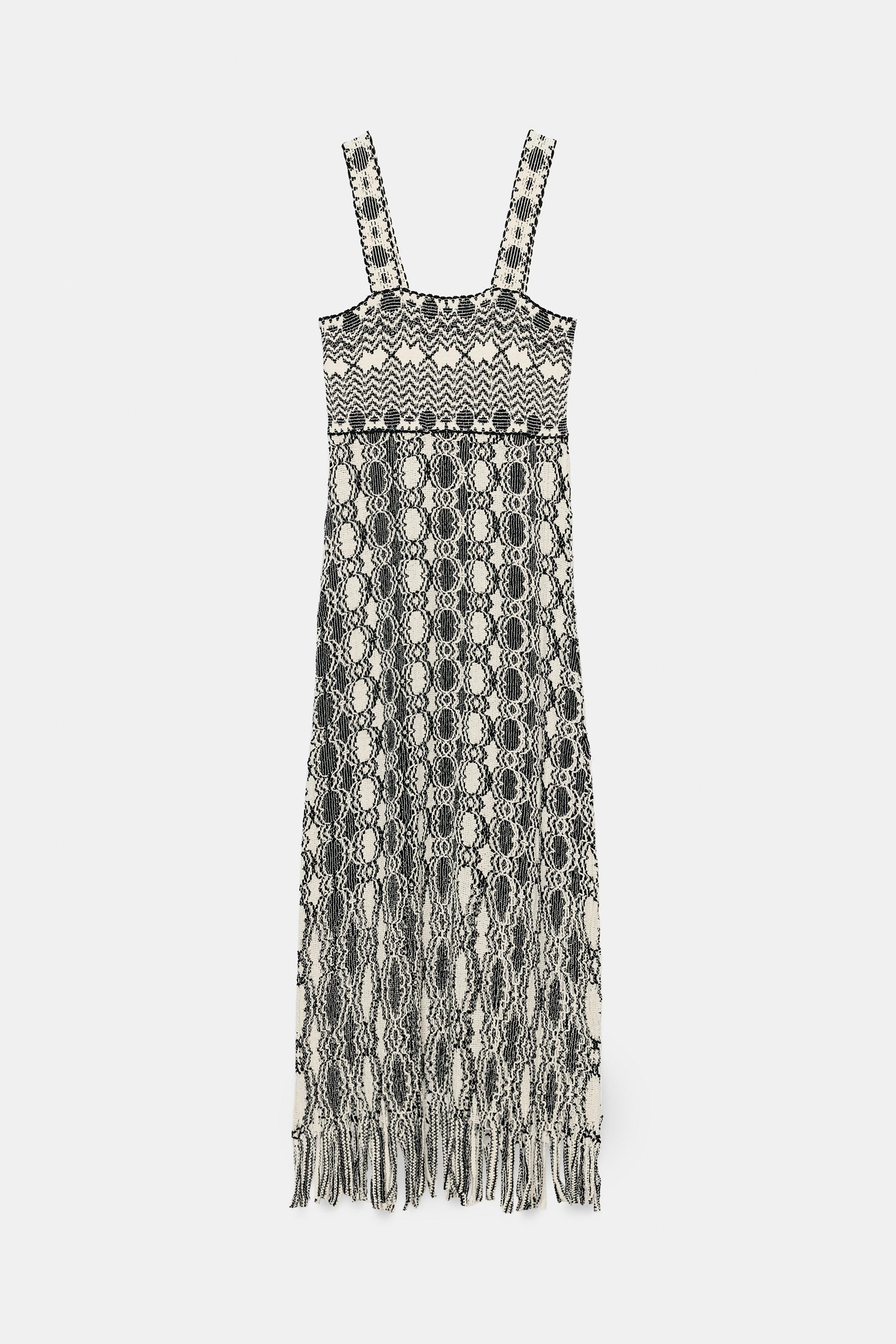 FRINGED KNIT DRESS | Zara US