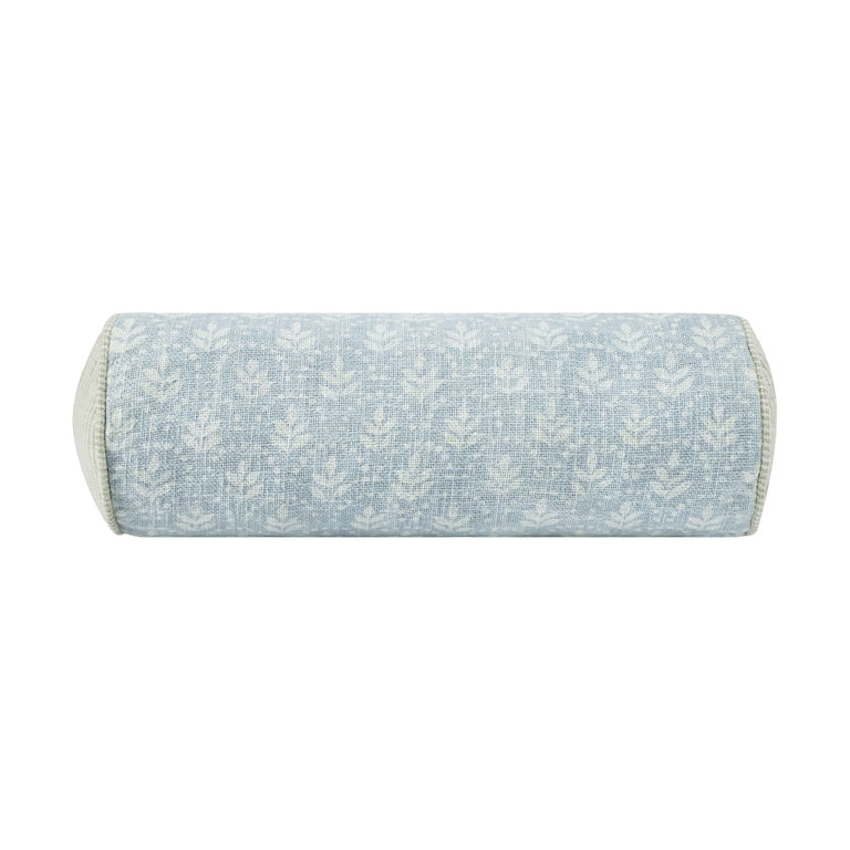 Beautiful 8" x 20" Hydrangea Block Print Bolster Decoration Pillow by Drew Barrymore | Walmart (US)