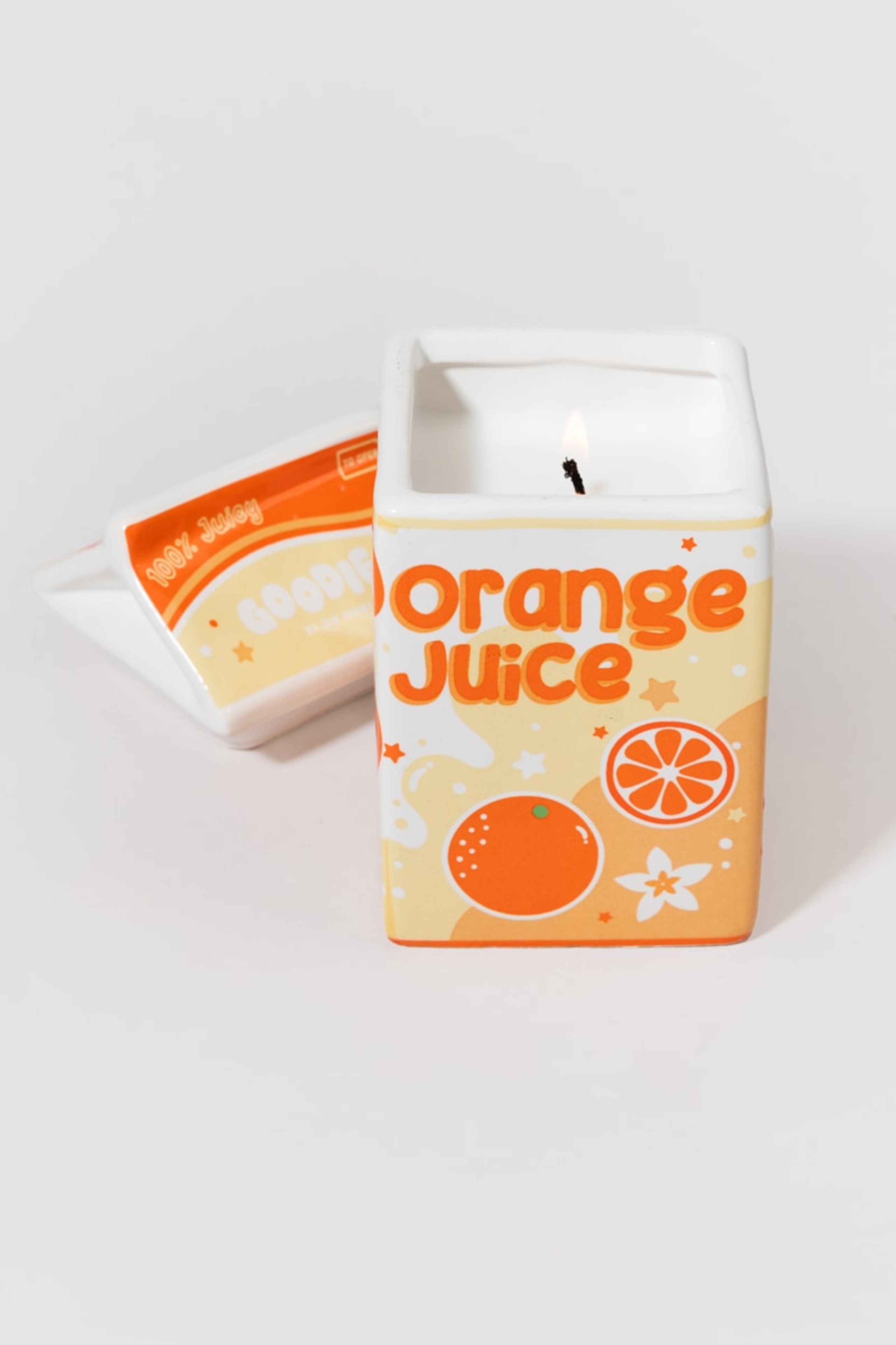 DW Orange Juice Ceramic Juice Box Scented Candle | Francesca's