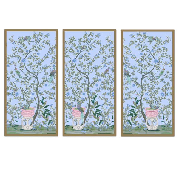 Sitting Bird Panel Trio | Urban Garden Prints