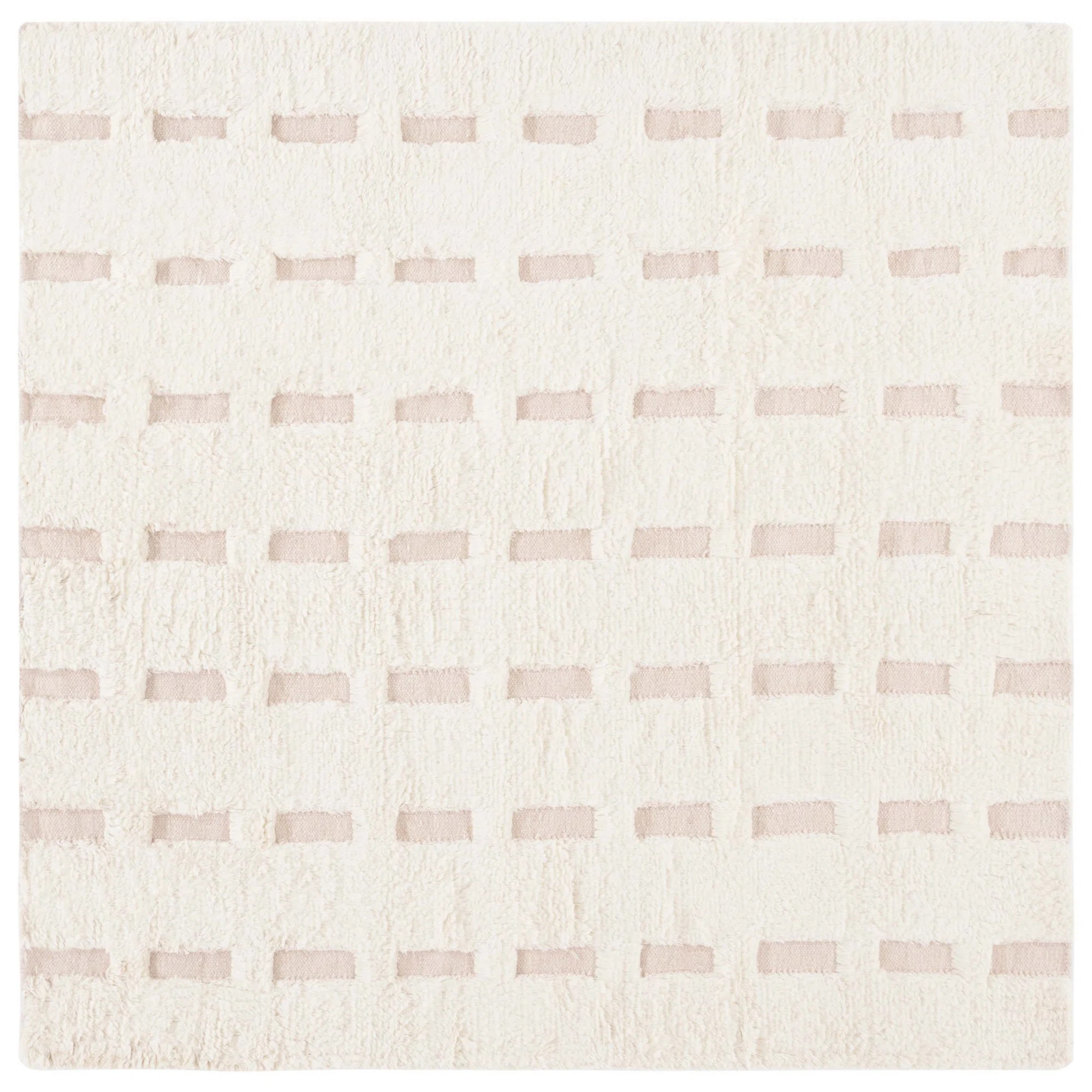 Stephane Striped Flatweave Area Rug in Pink/Ivory | Wayfair North America