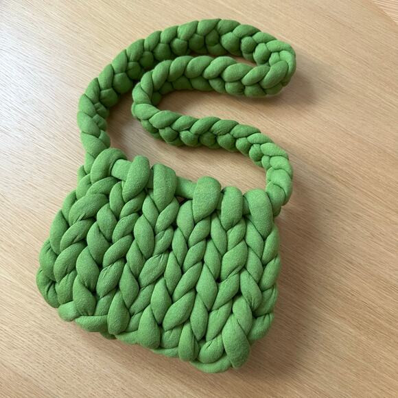 Knitted Green Bag Y2K 90s Whimsical Oversized Funky Artsy Hippie | Poshmark