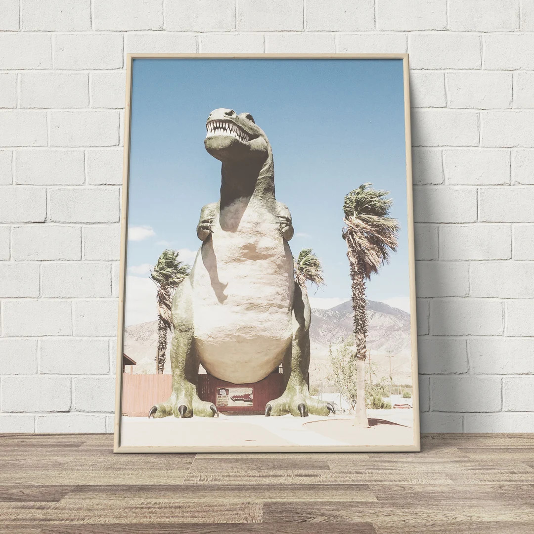 Cabazon Dinosaurs, California Poster, Desert Photography, T-rex, Palm Springs Print - Etsy | Etsy (US)
