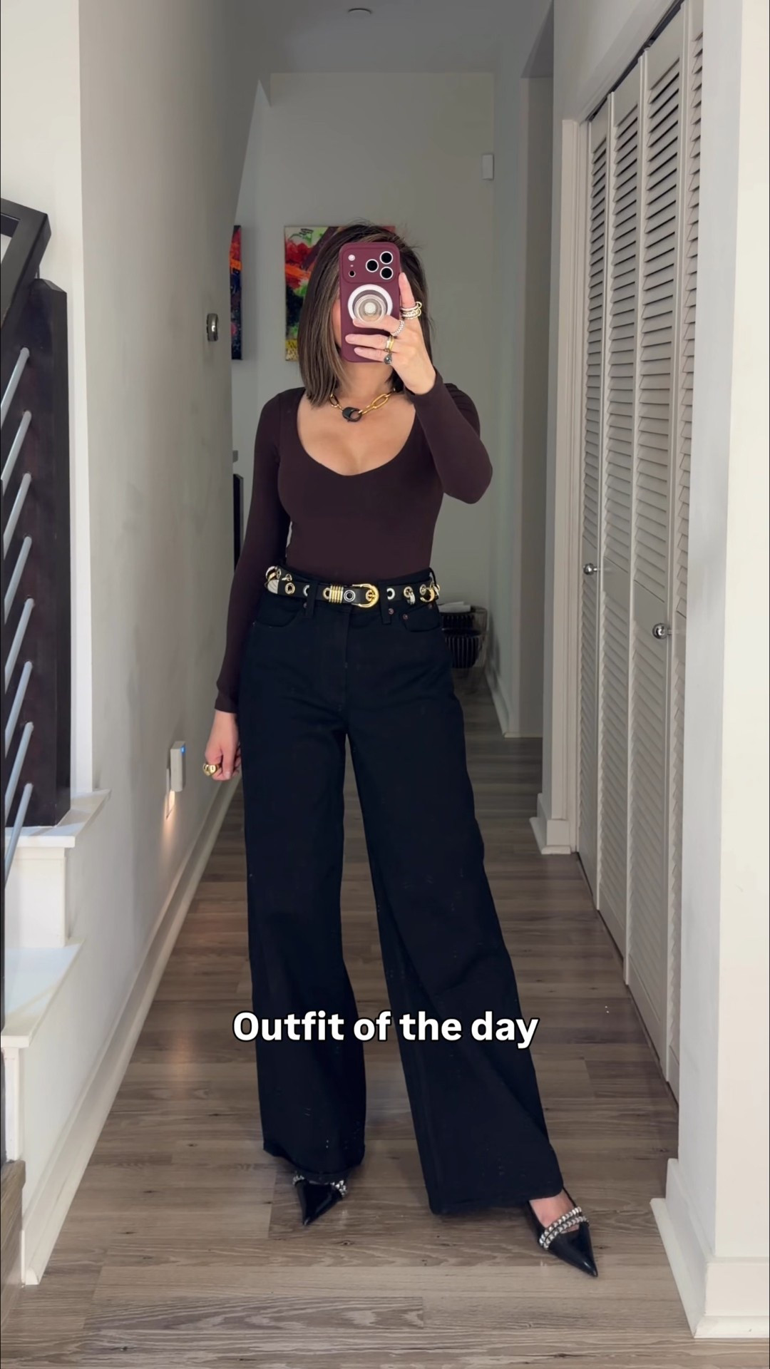 OOTD ⚡️ These wide leg jeans from Abercrombie are so good and the quality is amazing. I have it in another denim color. Styled with a deep scoop bodysuit that is flattering and all the statement jewels and belt. 

OOTD, wide leg jeans, black jeans, bodysuit, statement belt, jewelry, The Stylizt 




#LTKSpringSale #LTKstorytime #LTKootd