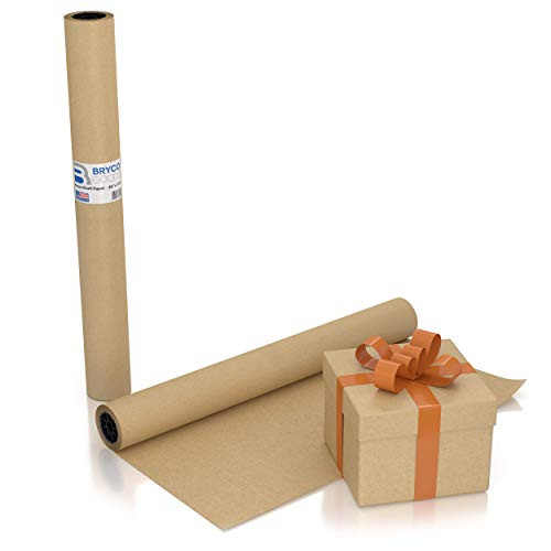 Large Brown Kraft Paper Roll - 36" x 1200" (100 ft) - Made in USA - Ideal for Gift Wrapping, Pack... | Amazon (US)
