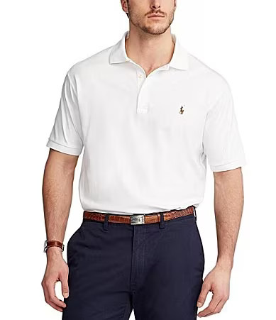 Polo Ralph Lauren Big  Tall Classic Fit Soft Cotton Multi-Colored Pony Polo Shirt -  5XB | Dillard's