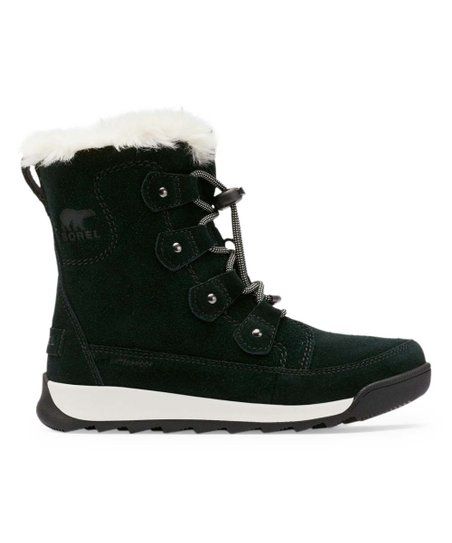 Black & Fawn Lace-Up Whitney II Joan Suede Boot - Girls | Zulily