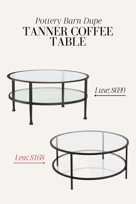 Pottery Barn coffee table dupe! Round coffee table, home dupe, furniture dupe, living room furniture 

#LTKhome