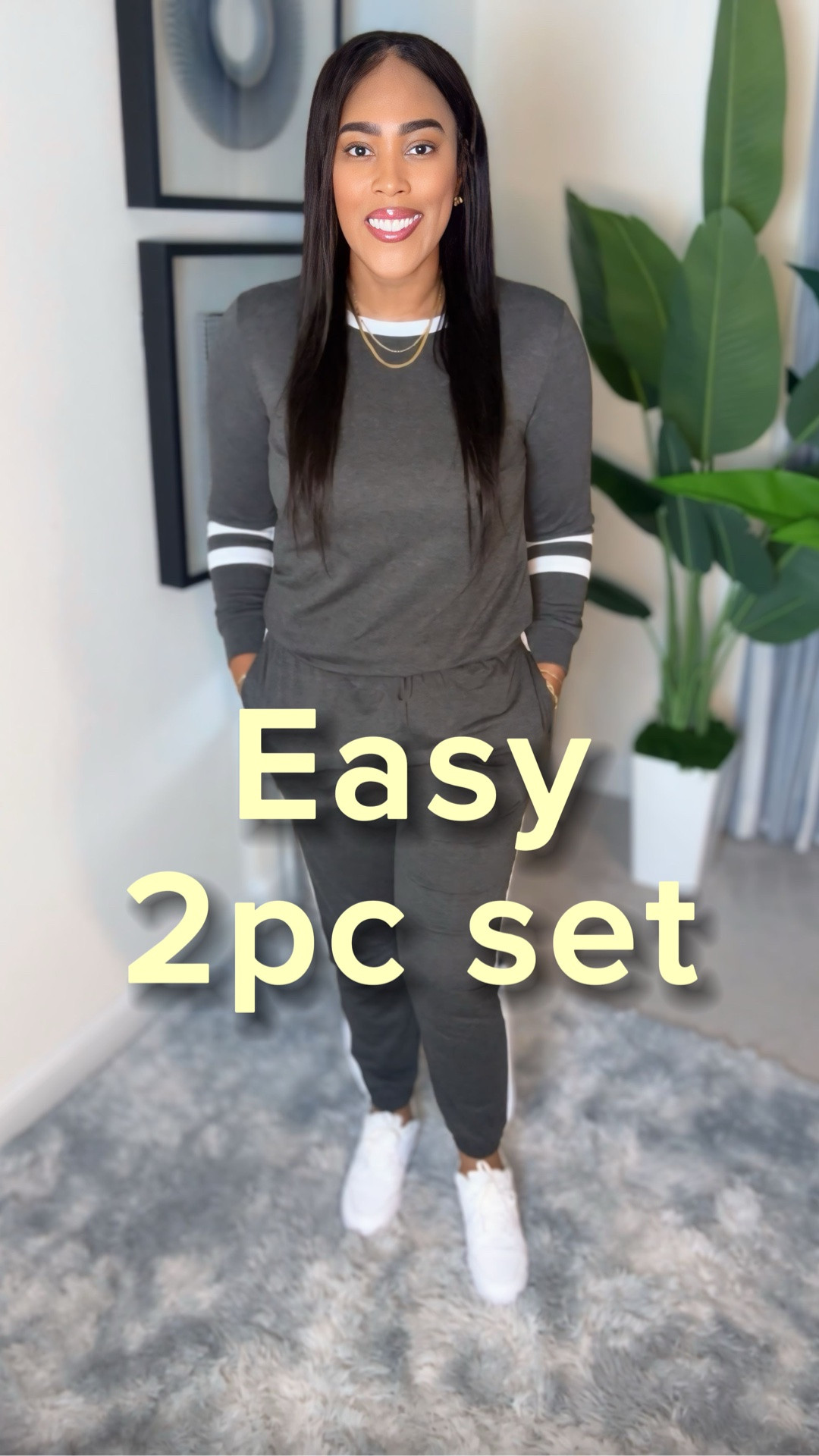 Easy outfit idea. This quick and simple two piece set is perfect for the season.  It comes in lots of colors.