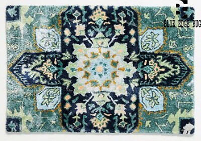 8 x 10 Feet Hand Tufted Hippie Area Wool Rugs Indian Green Medallion Carpet  | eBay | eBay US