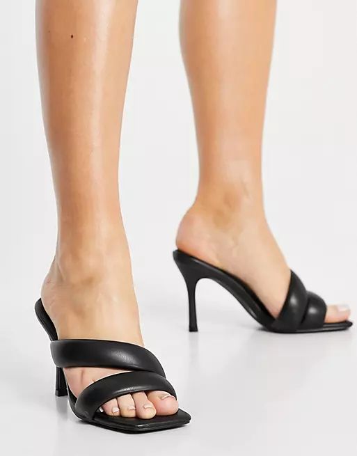 Public Desire Calm padded mules in black | ASOS (Global)