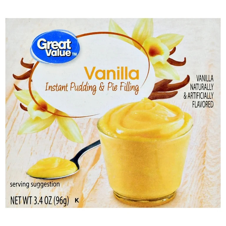 Great Value Vanilla Instant Pudding and Pie Filling, 3.4 oz Carton | Walmart (US)