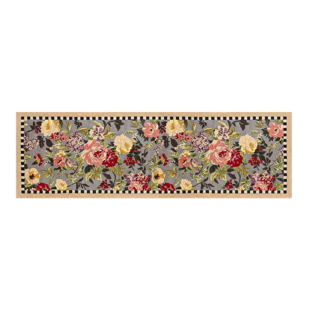 Tudor Rose 2'6" x 8' Washable Runner | MacKenzie-Childs