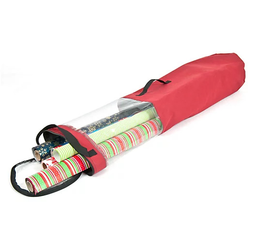 Santa's Bags Wrapping Paper Storage Tube | QVC