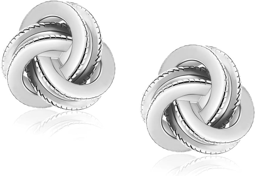 Gold Plated Sterling Silver Studs Love Knot Earrings For Women | Hypoallergenic & Nickle Free Jew... | Amazon (US)